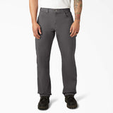 DICKIES Relaxed Fit Heavyweight Duck Carpenter Rinsed Slate Pants