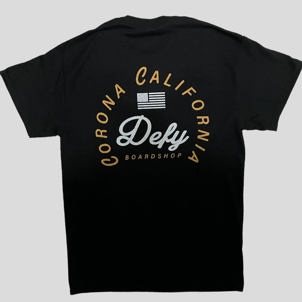 DEFY Flag Black T-Shirt