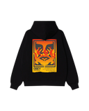 OBEY Icon Stencil Flame Black Hoodie