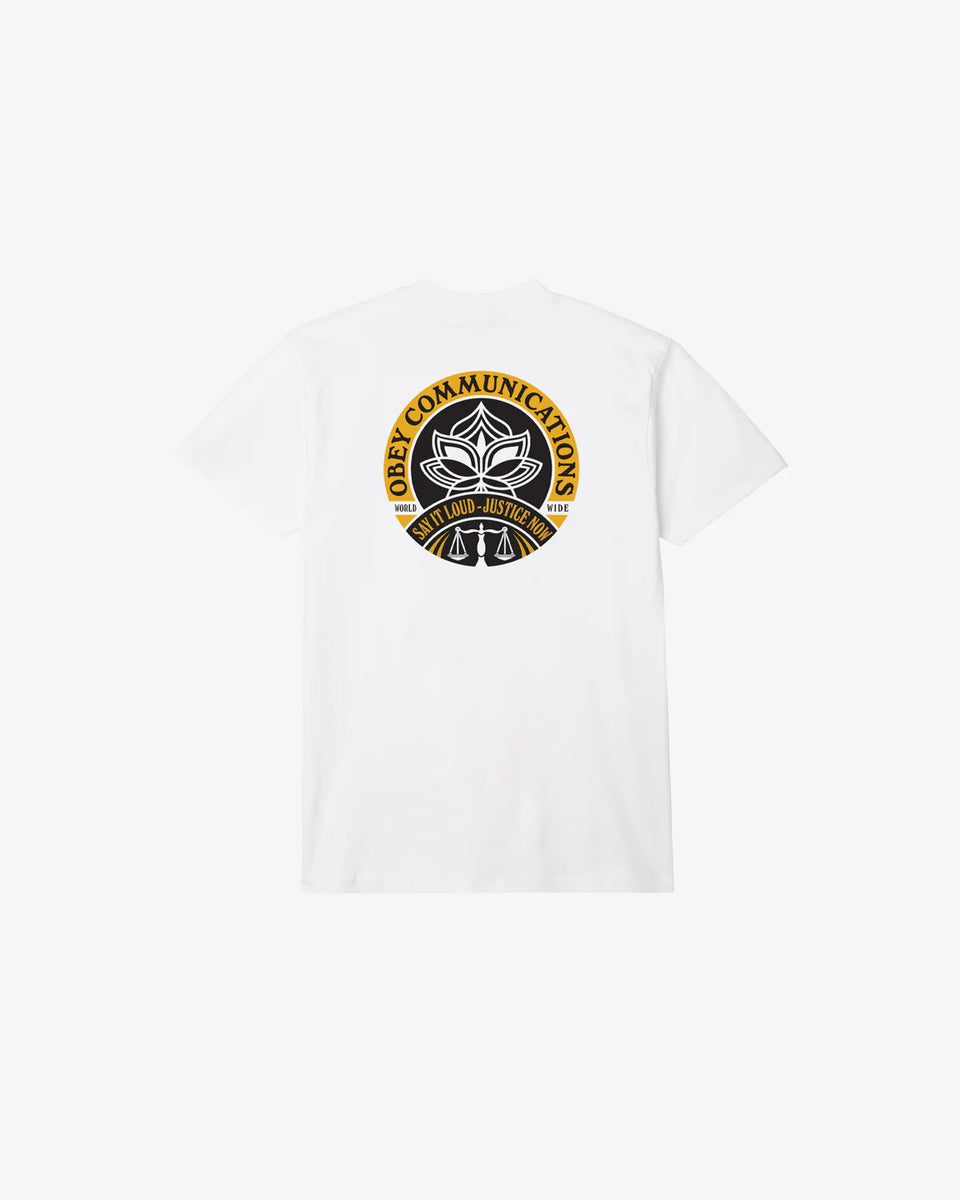 OBEY Say It Loud Lotus White T-Shirt – Defy Boardshop