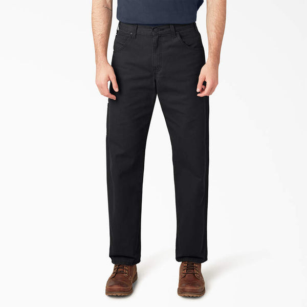 DICKIES Relaxed Fit Heavyweight Duck Carpenter Black Pants