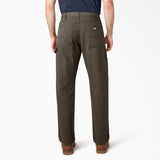 DICKIES Relaxed Fit Heavyweight Duck Carpenter Rinsed Moss Pants