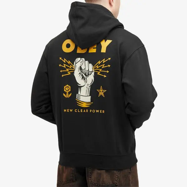 OBEY New Clear Power Black Hoodie – Defy Boardshop