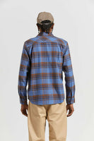 BRIXTON Bowery Blue/Brown Flannel