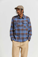 BRIXTON Bowery Blue/Brown Flannel