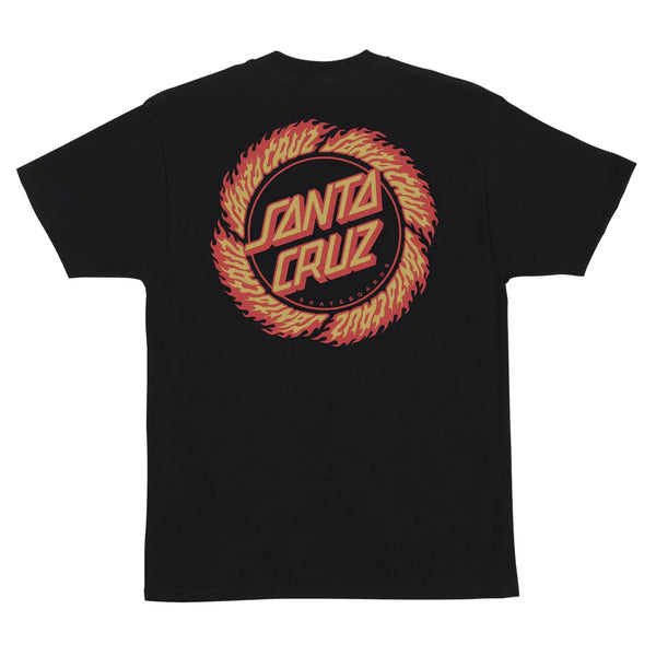 SANTA CRUZ Flame Ringed Black Tee