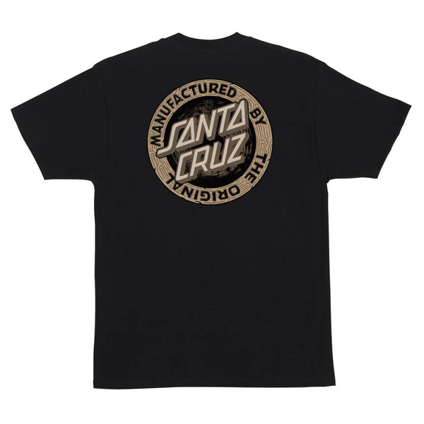 SANTA CRUZ Carved MFG Black Tee