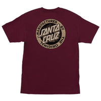 SANTA CRUZ Carved MFG Maroon Tee