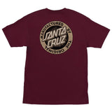 SANTA CRUZ Carved MFG Maroon Tee