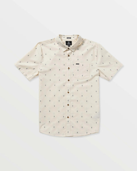 VOLCOM Bankstone Ivory ButtonUp Shirt