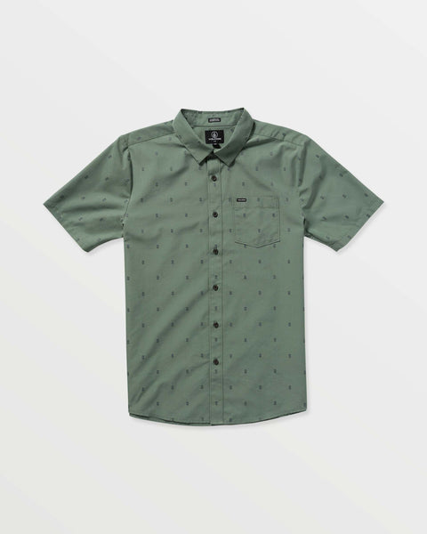 VOLCOM Bankstone Moss Button-Up Shirt