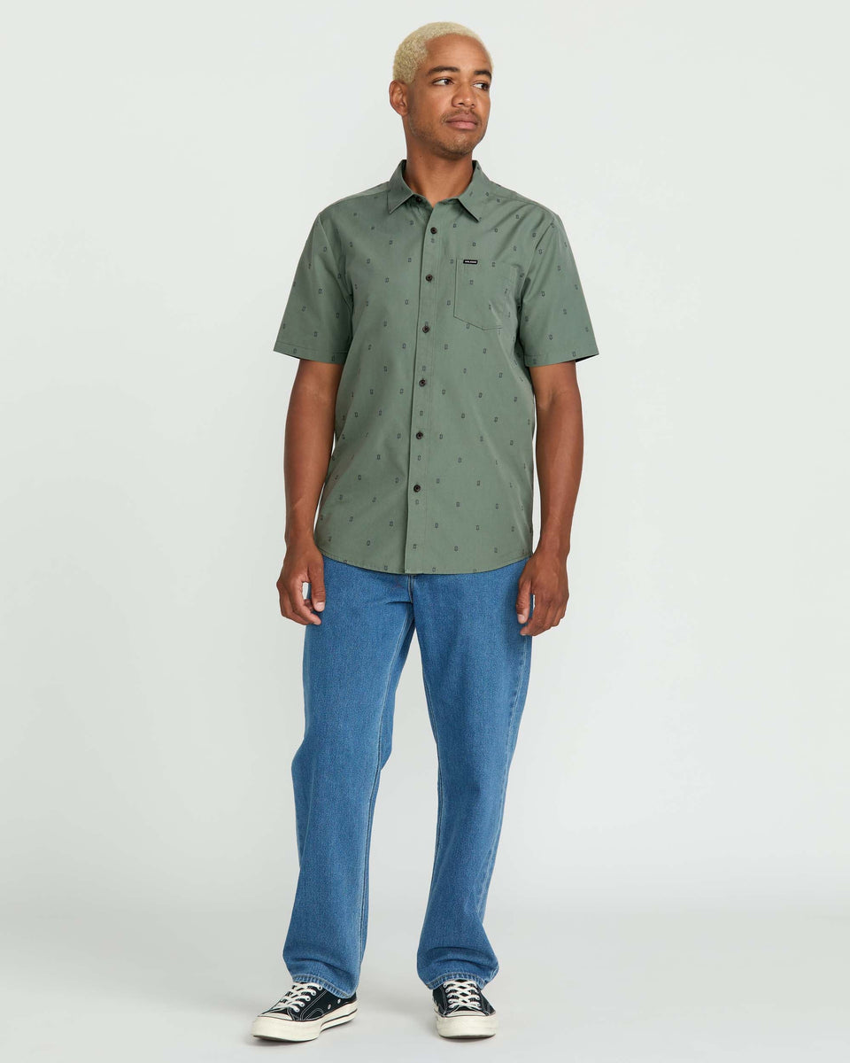 VOLCOM Bankstone Moss Button-Up Shirt – Defy Boardshop