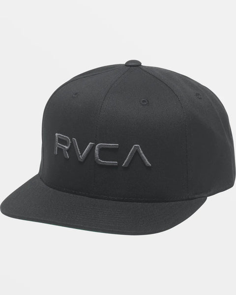 RVCA Twill Black Snapback Hat