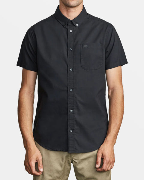 RVCA That'll Do Black Button Up Shirt