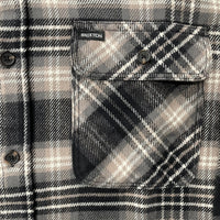 BRIXTON Bowery Black Beige Flannel