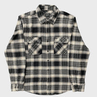 BRIXTON Bowery Black Beige Flannel