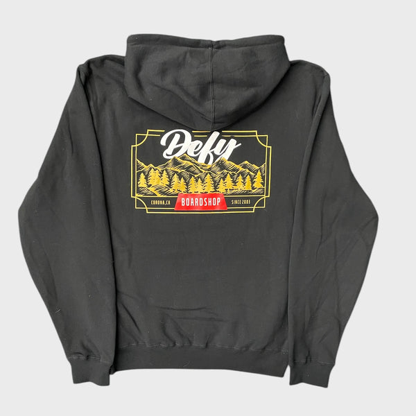 DEFY Mountains Black Hoodie