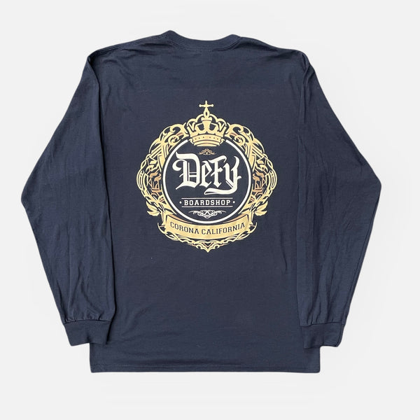 DEFY Monument Navy Long Sleeve Tee