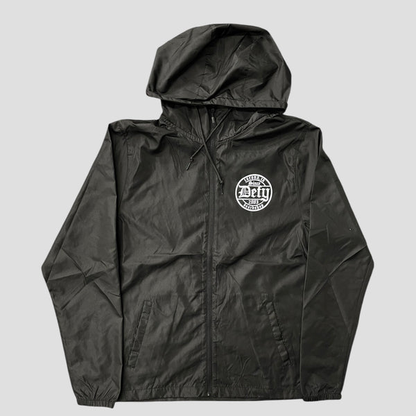 DEFY Black Zip Windbreaker