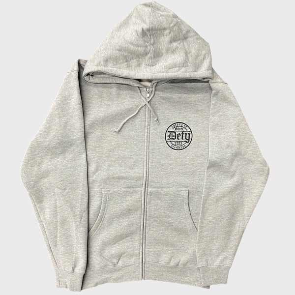 DEFY Gothic Grey Zip Hoodie