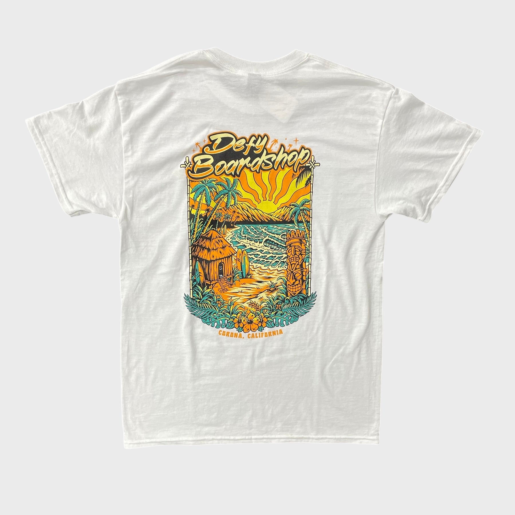 DEFY Sunset White Tee – Defy Boardshop