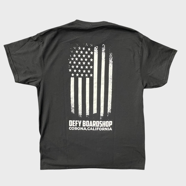DEFY Flag Black Tee