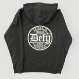 DEFY Gothic Black Zip Hoodie
