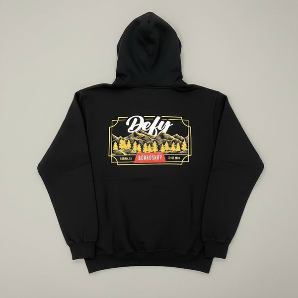 DEFY Mountains Black Hoodie