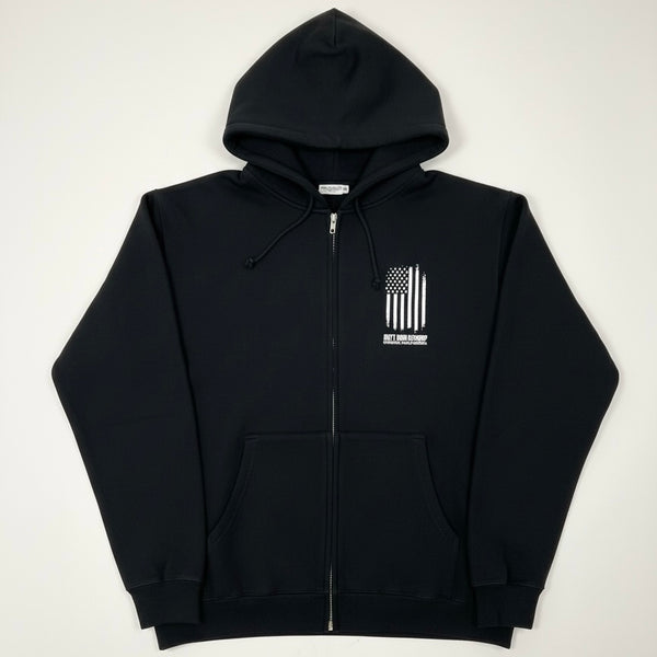 DEFY Flag Black Zip Hoodie