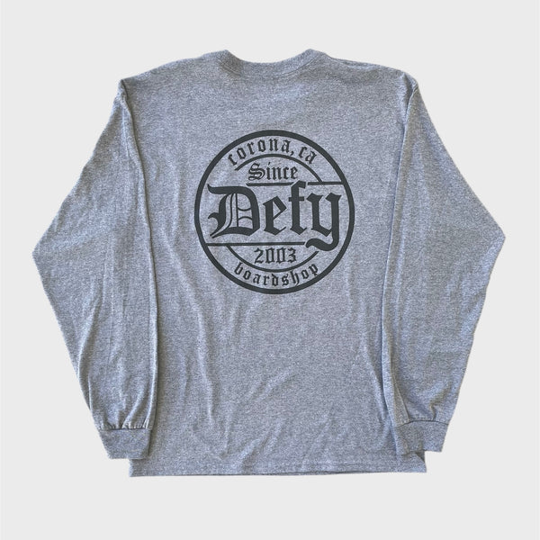 DEFY Gothic Grey Long Sleeve Tee