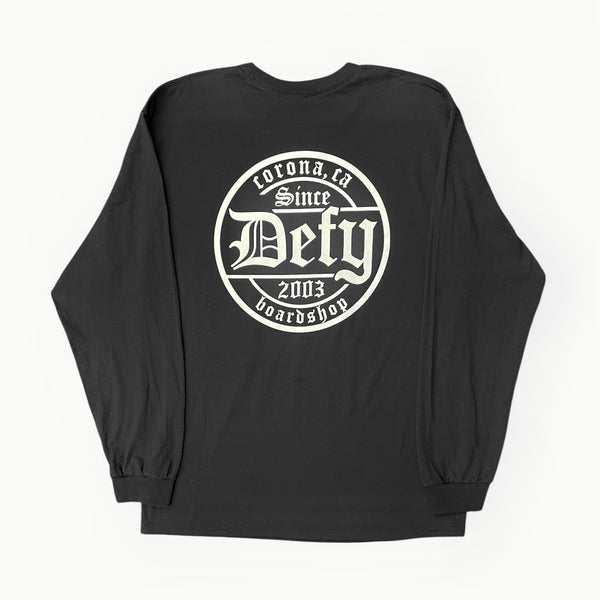 DEFY Gothic Black Long Sleeve Tee