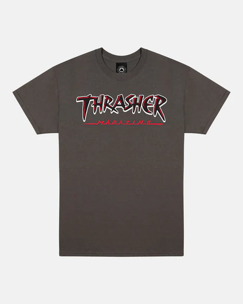 THRASHER Slash Charcoal Tee