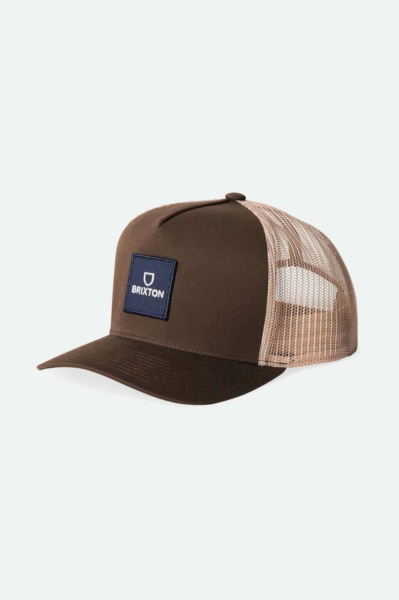 Brixton Alpha Block Brown/Sand Trucker Hat – Defy Boardshop