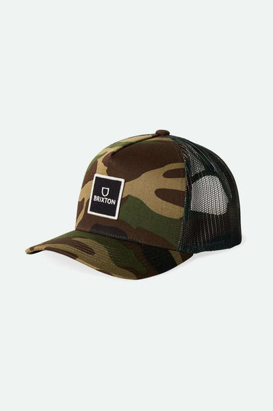 BRIXTON AlphaBlock Camo Trucker Hat