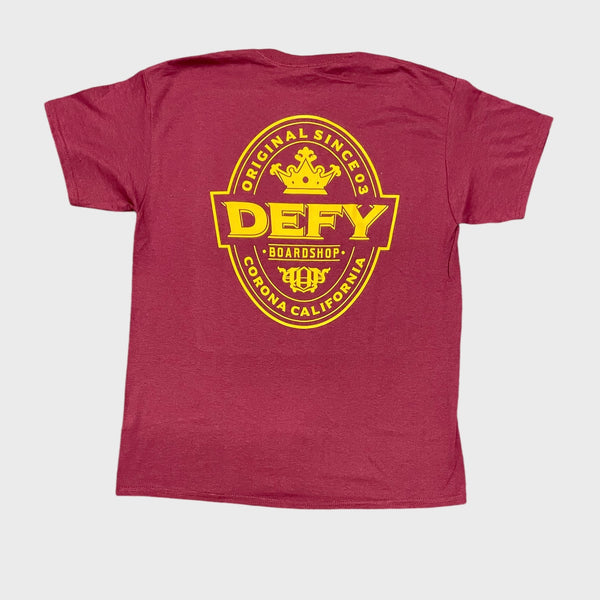 DEFY Crown Burgundy T-Shirt