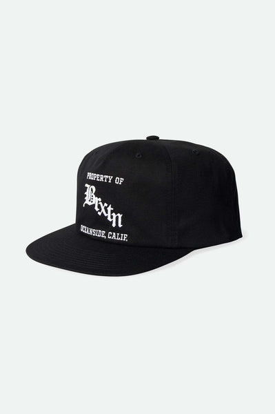 BRIXTON Home Team Black Snapback Hat