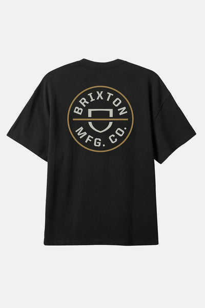 BRIXTON Crest Black/Copper Tee