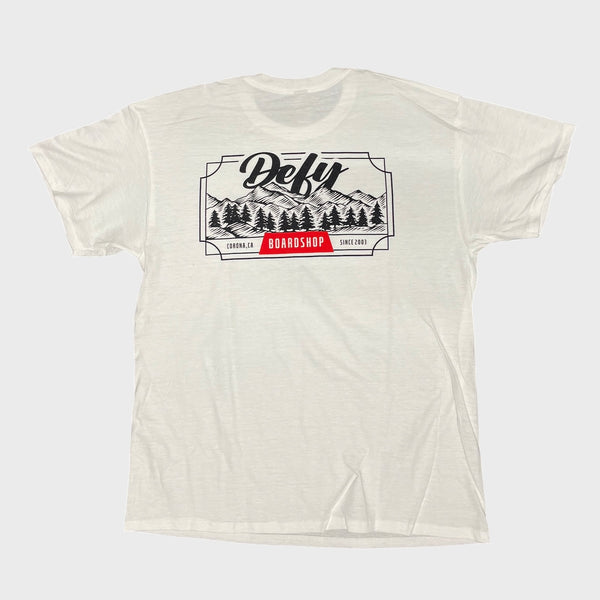 DEFY Mountains White T-Shirt