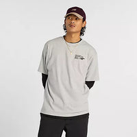 NEW BALANCE Numeric Small Logo Heather Grey Tee