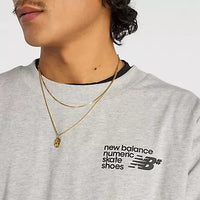 NEW BALANCE Numeric Small Logo Heather Grey Tee