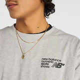 NEW BALANCE Numeric Small Logo Heather Grey Tee