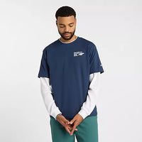 NEW BALANCE Numeric Small Logo Blue Tee