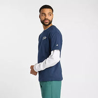 NEW BALANCE Numeric Small Logo Blue Tee