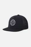 BRIXTON Crest Netplus Utility Black Snapback Hat