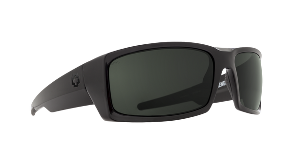 SPY General Polarized Black/Ansi Gray Green Sunglasses