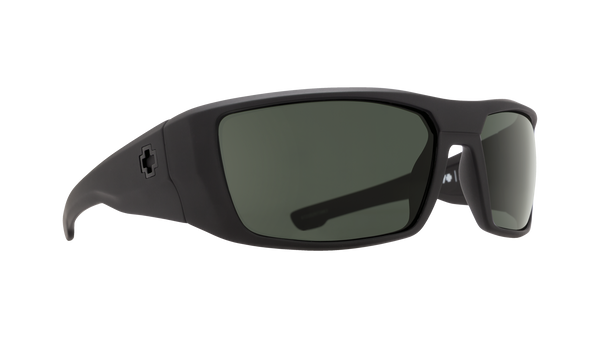 SPY Dirk Polarized Mat Black/Gray Green Sunglasses