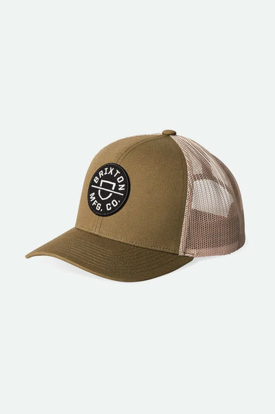 BRIXTON Crest Vetiver/Khaki Trucker Hat