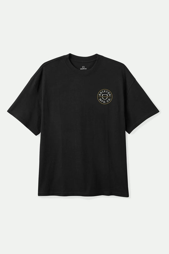 BRIXTON Crest Black/Copper Tee – Defy Boardshop